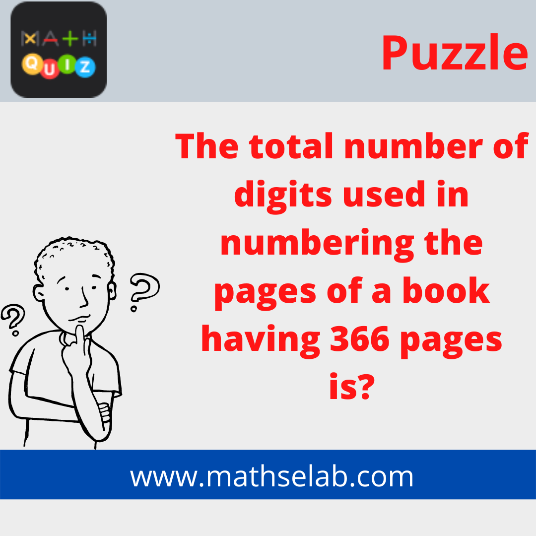 The total number of digits used in numbering the pages of a book having 366 pages is