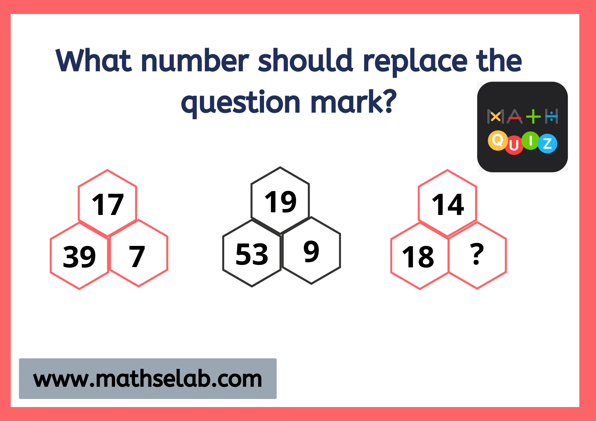What number should replace the question mark - www.mathselab.com
