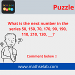 What is the next number in the series 50, 150, 70, 170, 90, 190, 110, 210, 130, ___?