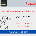 What will be the next term of this series? 2, 5, 11, 23, ?, 95 - mathselab.com