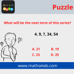 What will be the next term of this series? 4, 9, ?, 34, 54 - mathselab.com