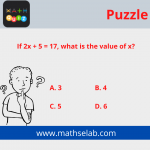 If 2x + 5 = 17, what is the value of x - mathselab.com